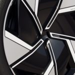 Large aerodynamic alloy wheels