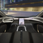 Chrysler Halcyon Concept interior with stowable 15.6-inch consol