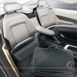 Sketch of the rear seats of the Chrysler Halcyon Concept, showca