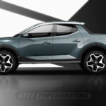 Sketch of Hyundai Santa Cruz 2022 - Car drawing design - A777 /